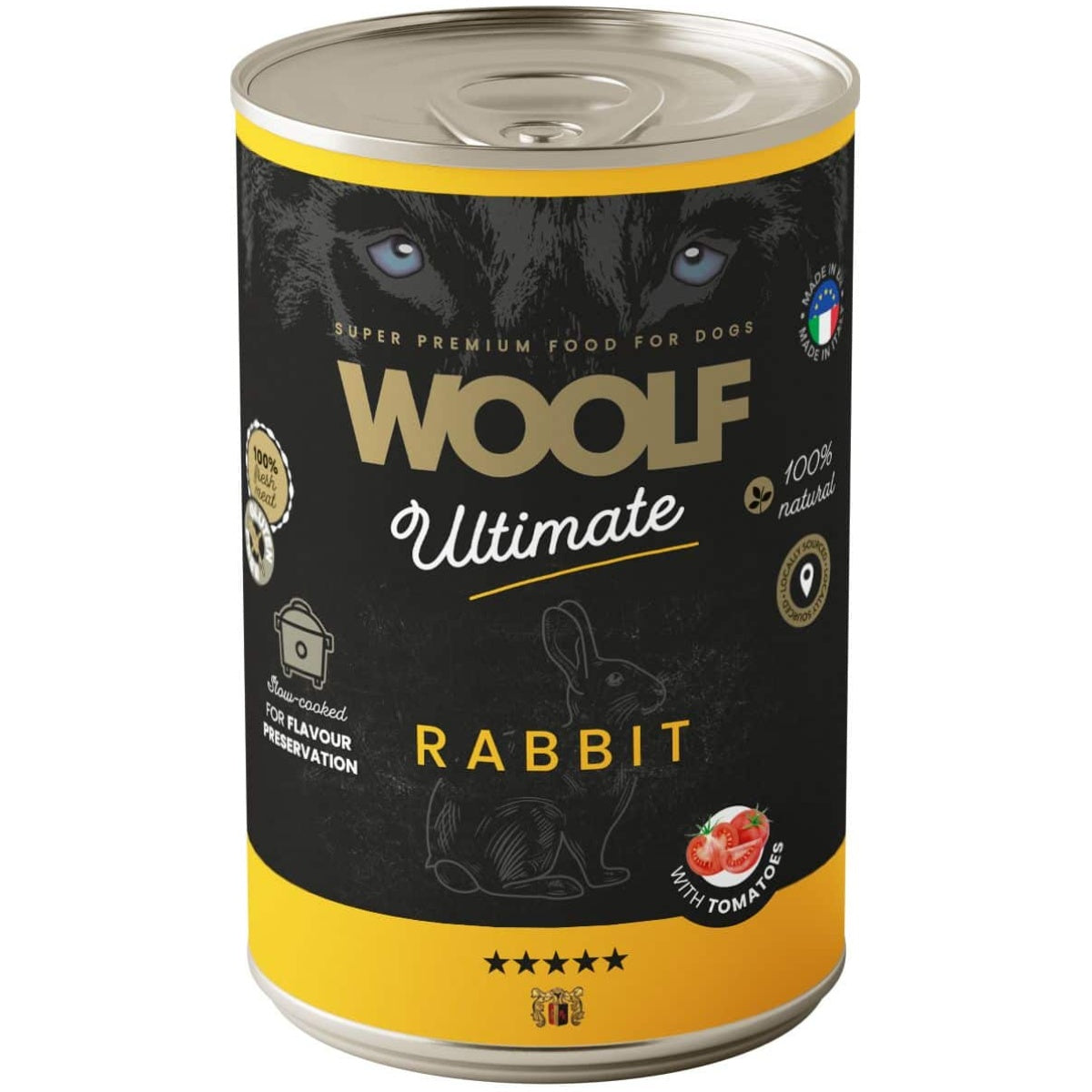WOOLF ULTIMATE VÅDFODER, RABBIT WITH TOMATO
