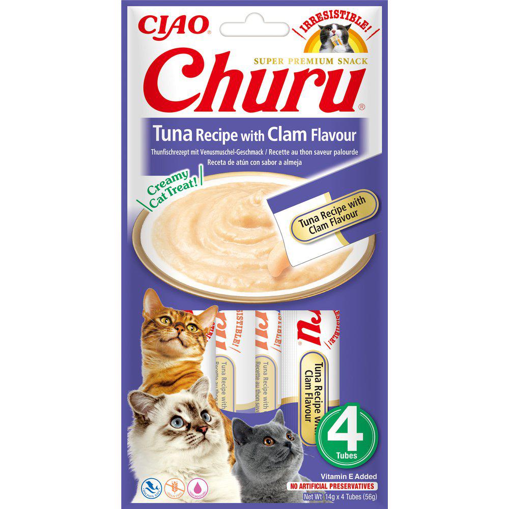 CHURU CAT TUNA WITH CLAM FLAVOUR 4ST