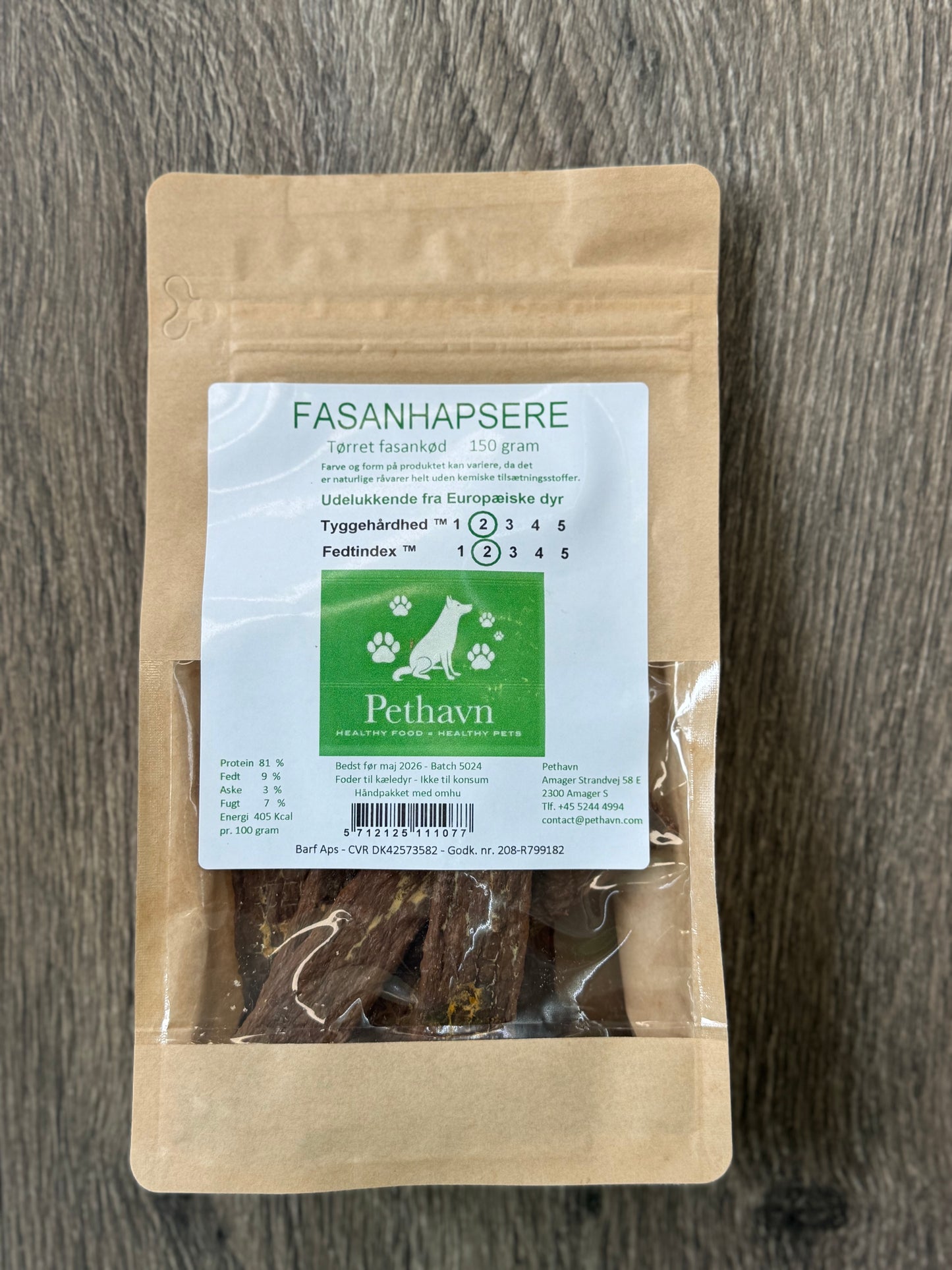 Pethavn Fasanhapser – Tørret fasan kød