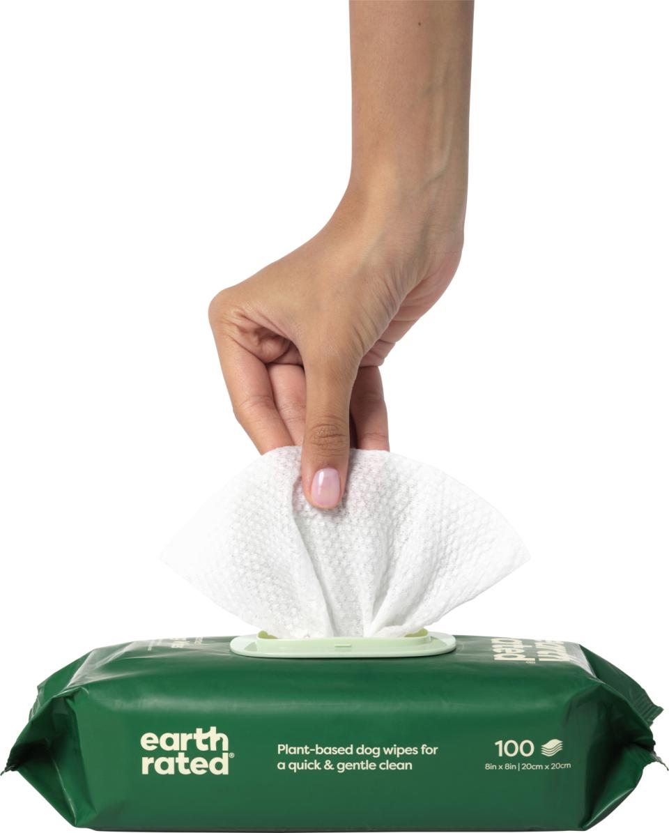 Earth Rated vådservietter, duftfri, 20x20 cm