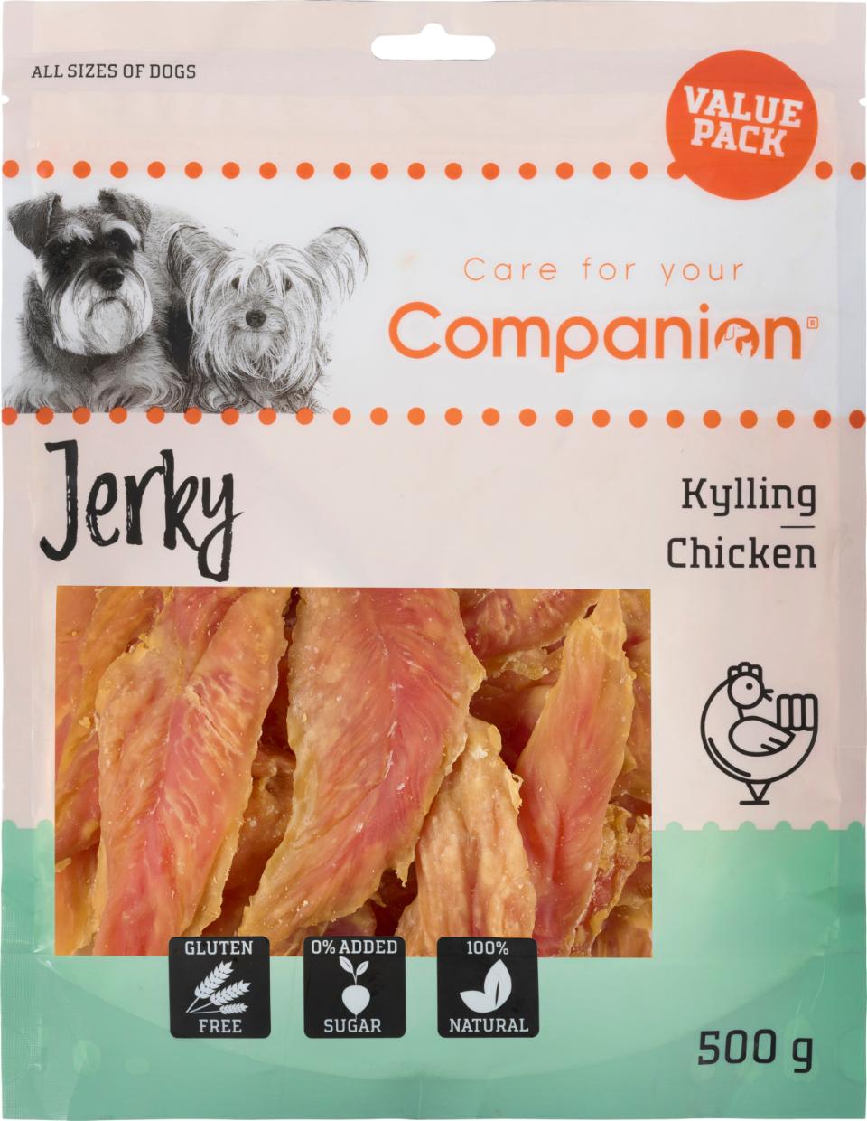 Companion baked chicken jerky