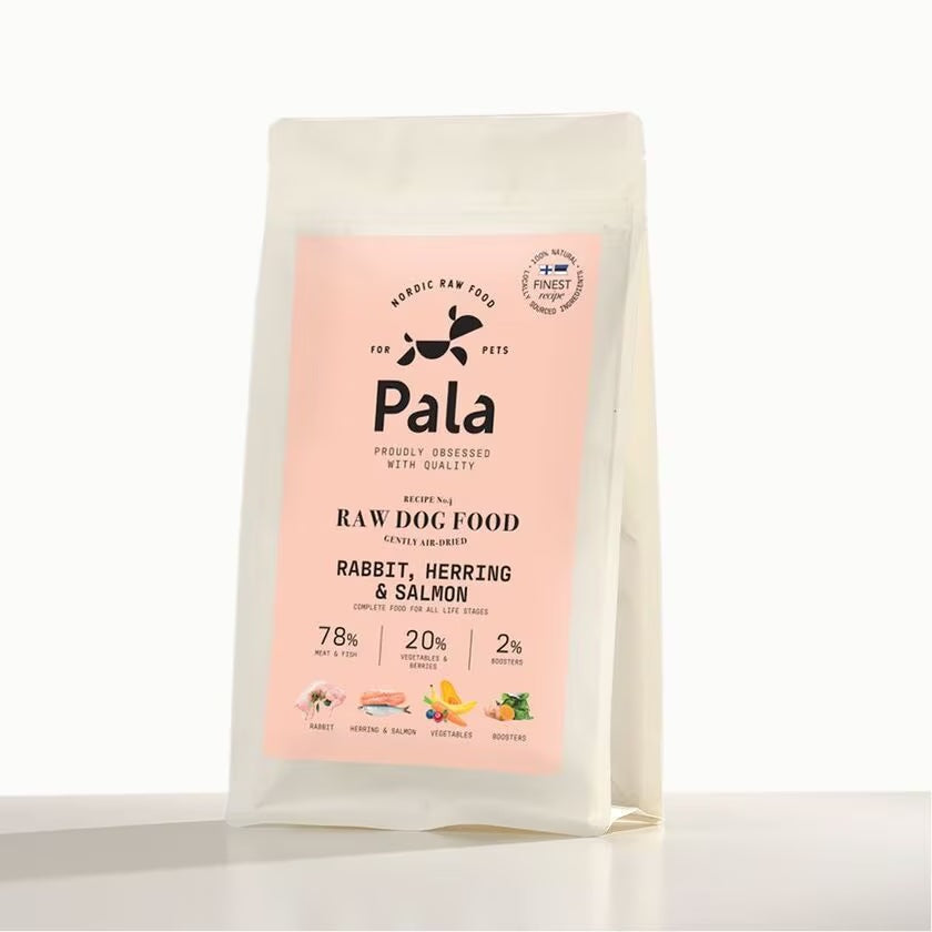 Pala Raw Dog Food - kanin, sild og laks 1kg