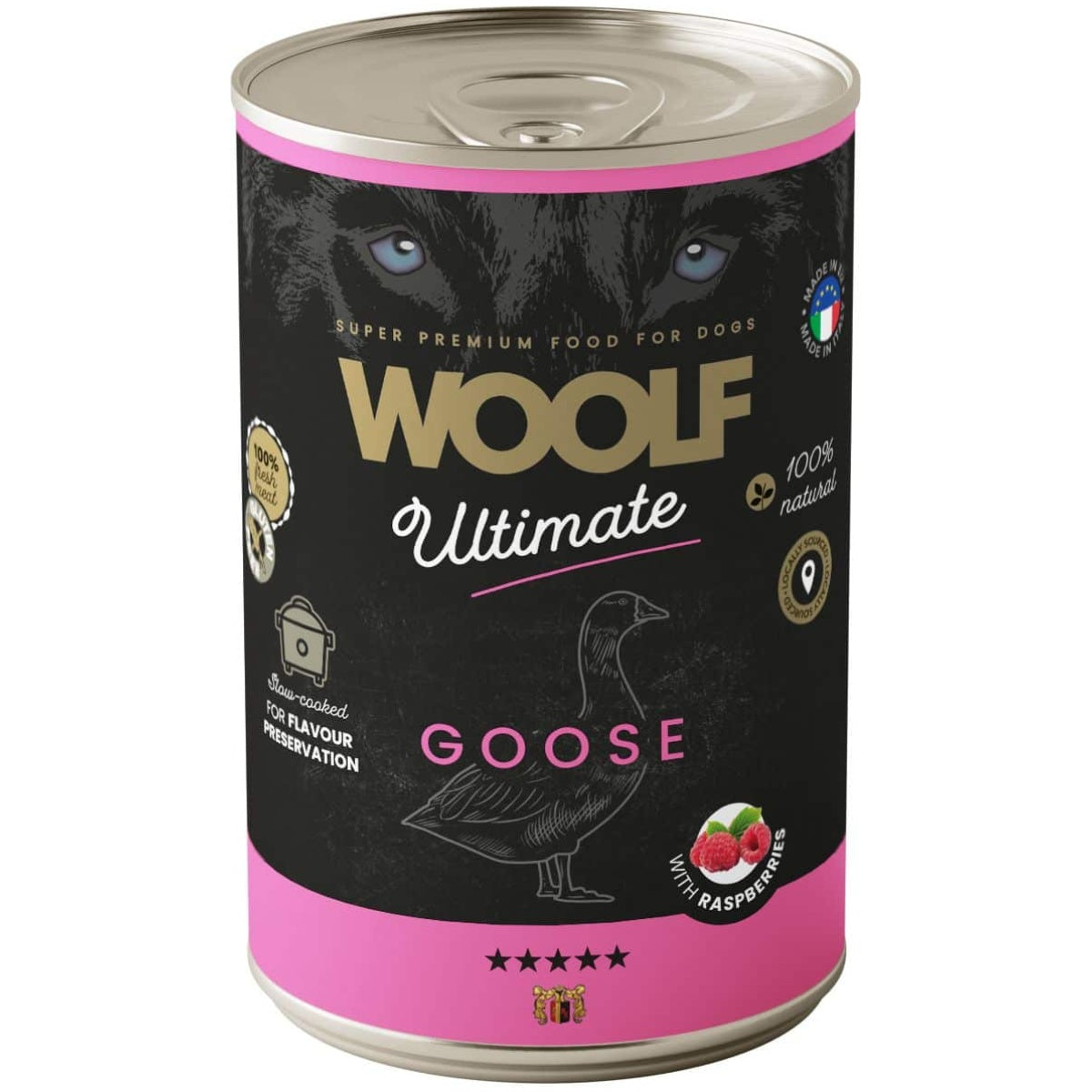 WOOLF ULTIMATE VÅDFODER, GOOSE WITH RASPBERRY