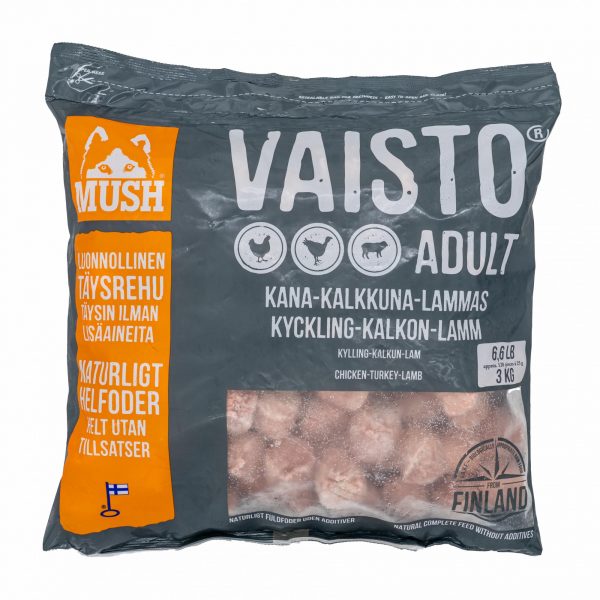 MUSH Vaisto Adult Grå (kalkun-kylling-lam)