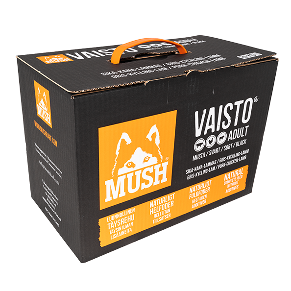 MUSH Vaisto - sort (gris-kylling-lam) 10kg