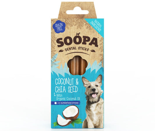 SOOPA Dental Sticks Coconut & Chia Seed 100g