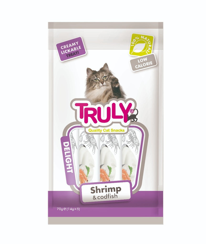 Truly Cat Creamy Lickable Shrimp & Codfish 70g