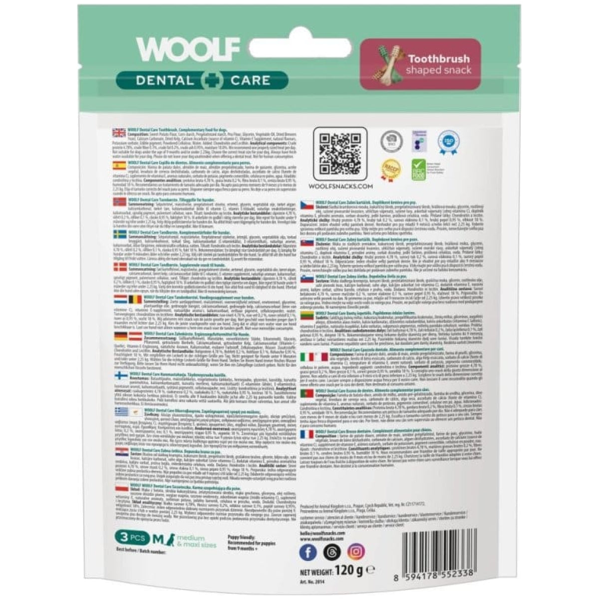 WOOLF Dental Care ToothBrush M 120g