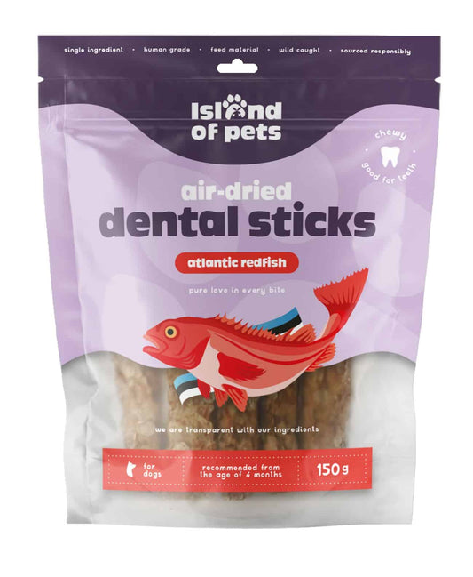 ISLAND OF PETS, AIR-DRIED ATLANTIC REDFISH DENTAL STICKS