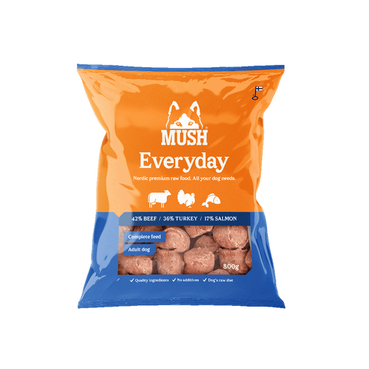 MUSH Everyday Blue – Blå (okse, kalkun og laks)