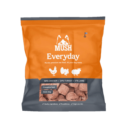 MUSH Everyday Grey – Grå (kalkun, kylling og lam)