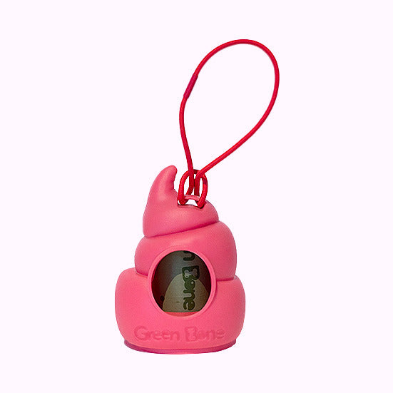 Green Bone Dog bags Dispenser Pink Poop