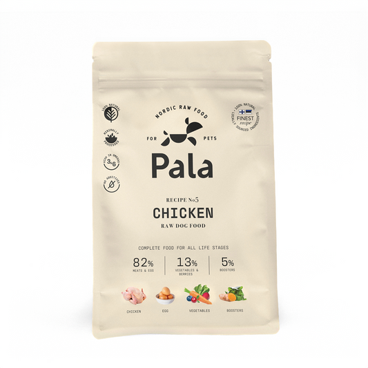 Pala complete raw dog food, Chicken recipe