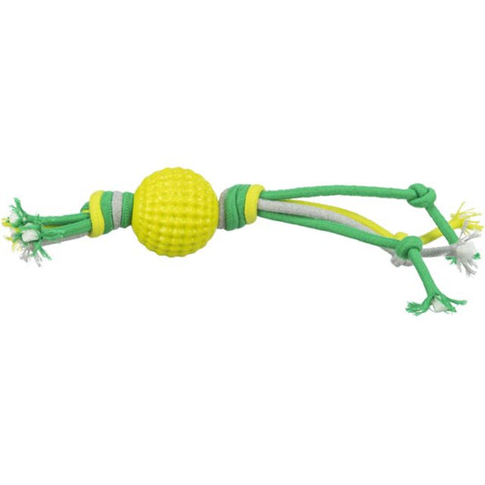 Trixie Ball with rope, TPR/Polyester
