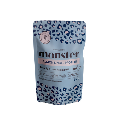 Monster Cat Pouches Salmon Single Protein
