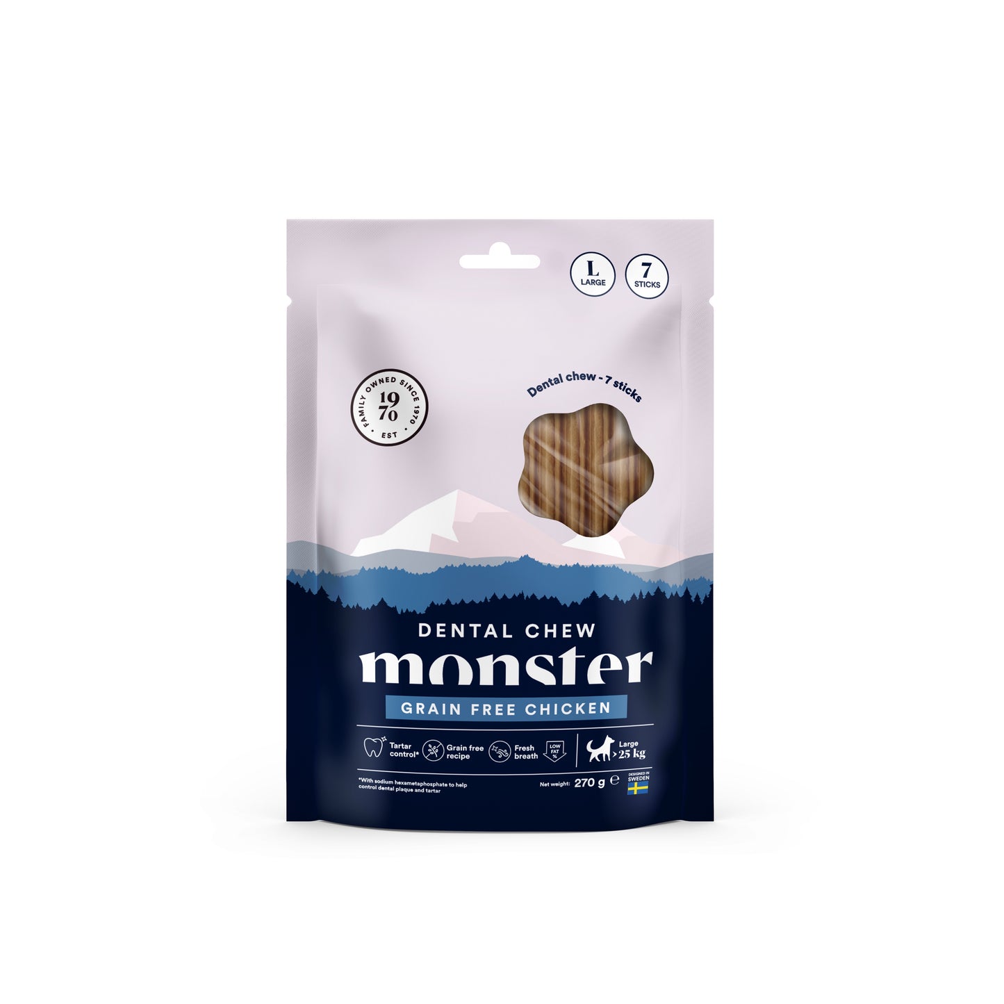 Monster Dental Chew Grain Free Høne