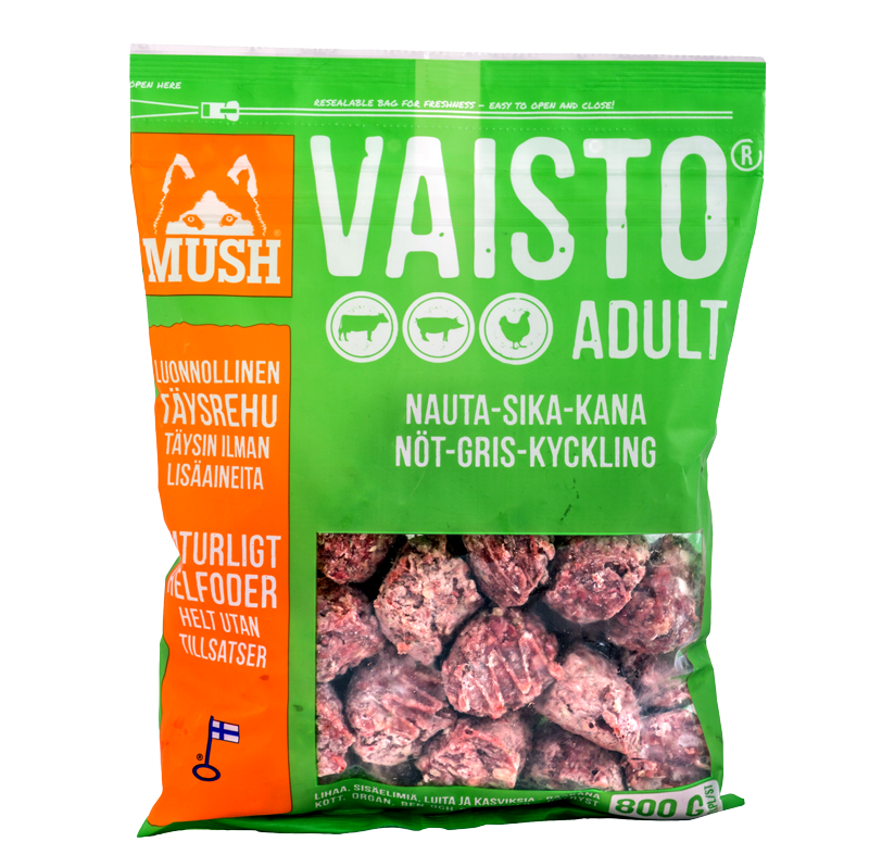 MUSH Vaisto - grøn (okse-gris-kylling)
