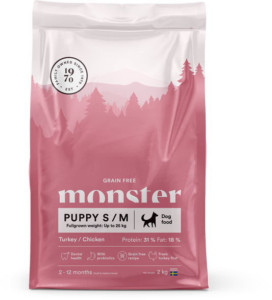 Monster Grain Free Puppy S/M Chicken/Turkey