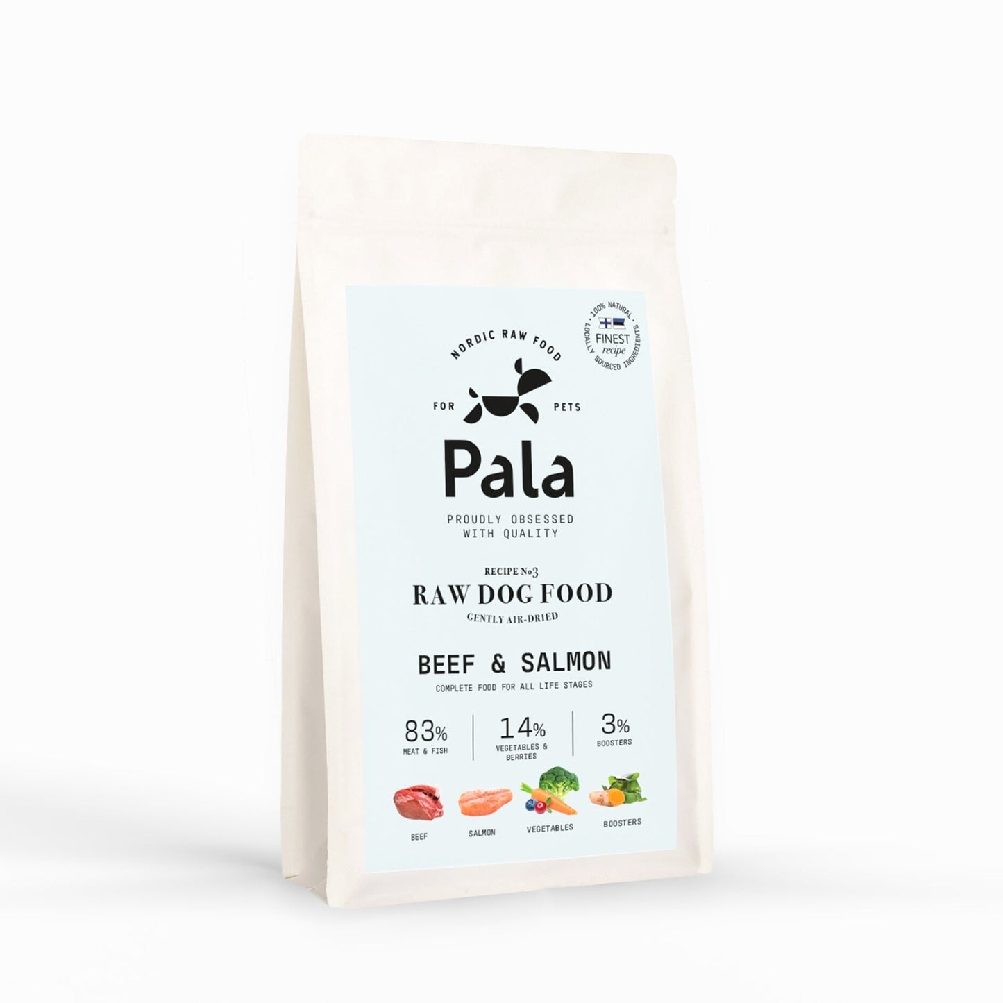 Pala Raw Dog Food - kalkun, and og sild 1kg