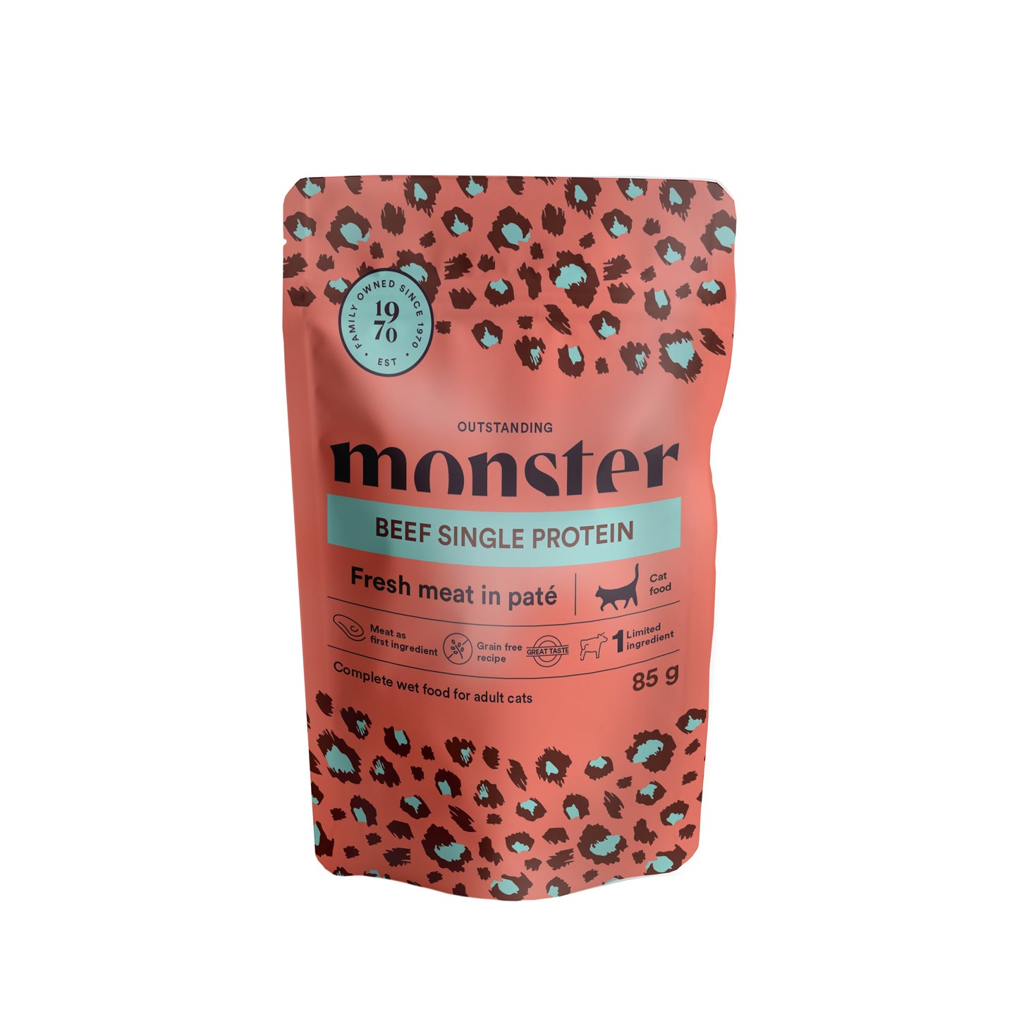 Monster Cat Pouches  Adult Beef