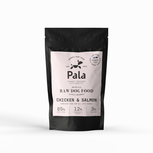Pala Raw Dog Food - kylling og laks 100g