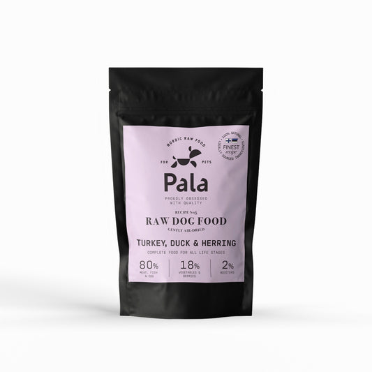 Pala Raw Dog Food - kalkun, and og sild 100g
