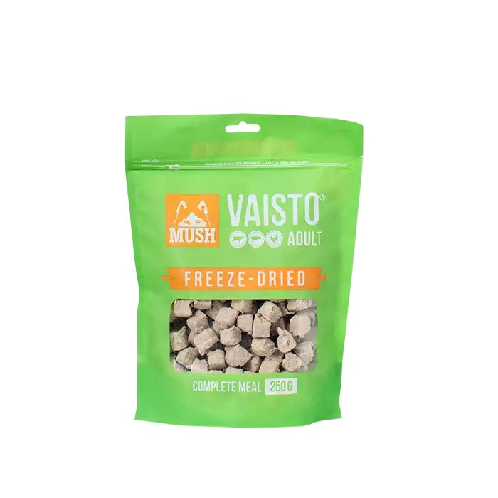 MUSH Vaisto Grøn - frysetørret hundefoder med okse, gris og kylling